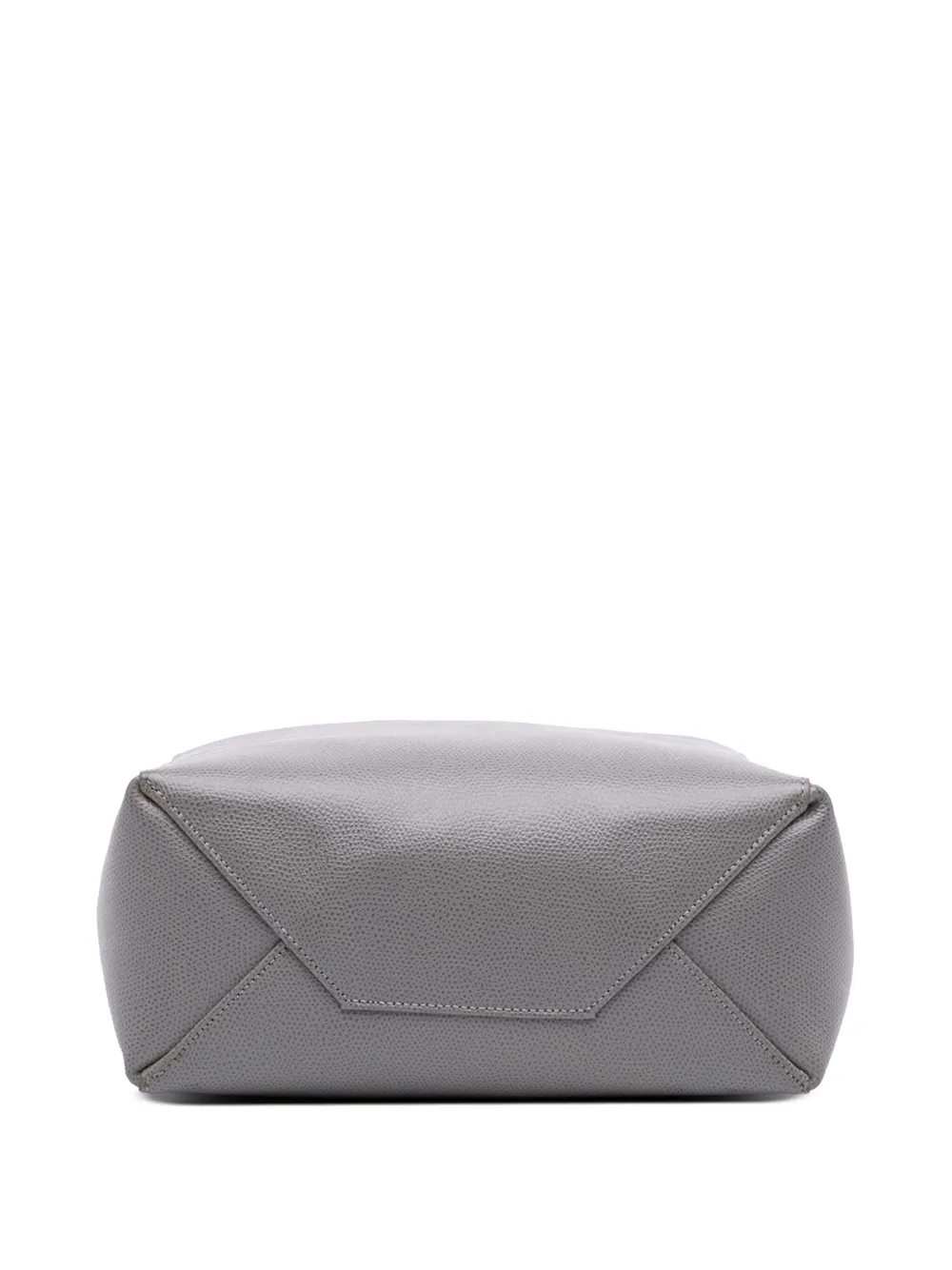 Pre-owned Celine 2000-2025 Small Grained Calfskin Vertical Cabas Tote Satchel In Gray