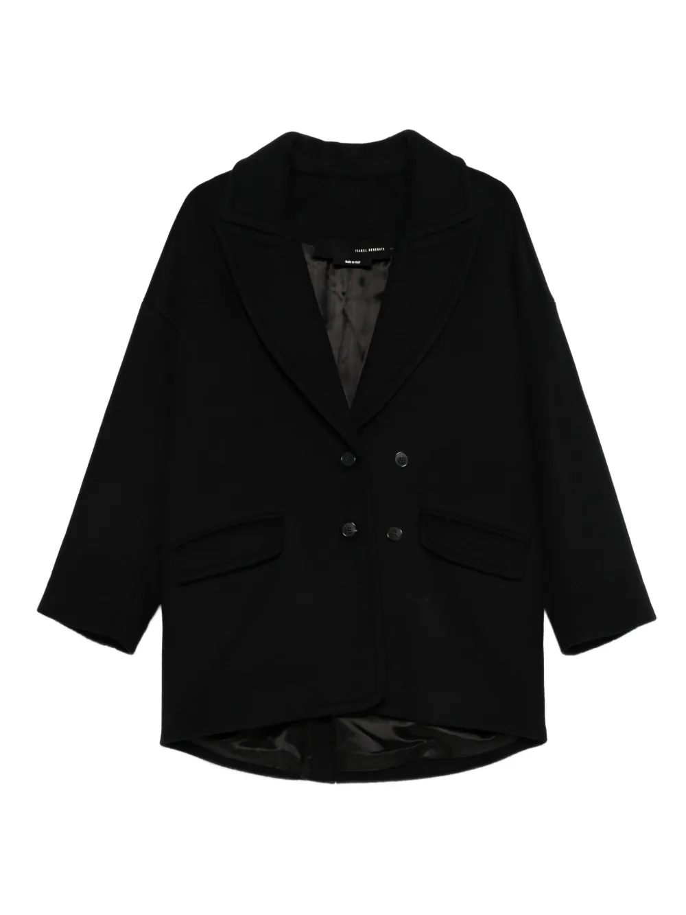 Isabel Benenato double-breasted coat | Black | Image 1