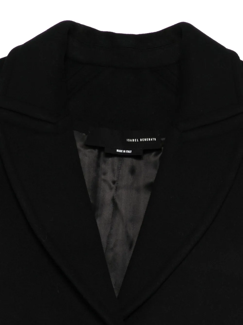 Isabel Benenato Double-breasted Coat In Black