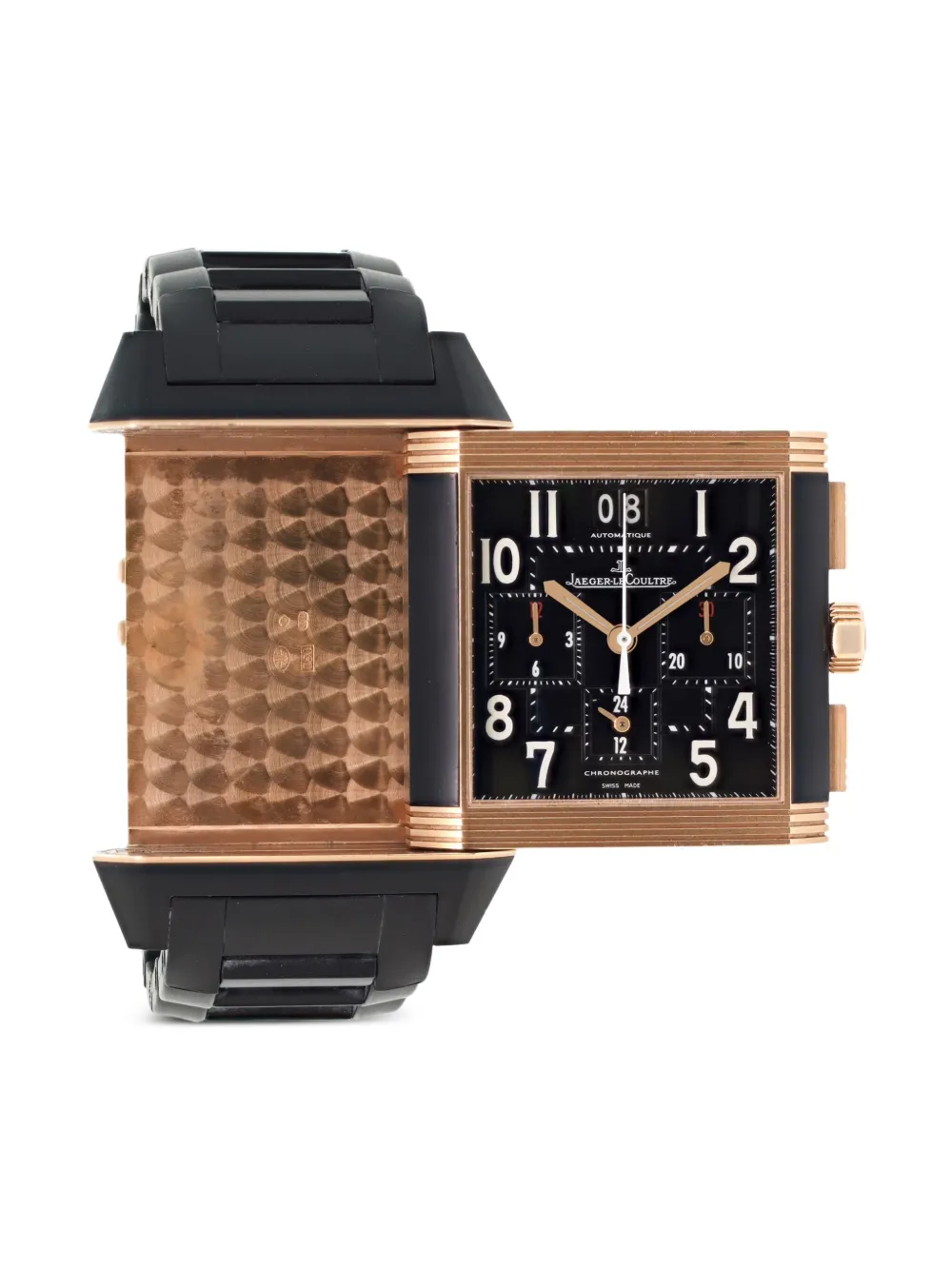 Pre-owned Jaeger-lecoultre Square Reverso 45mm In Black