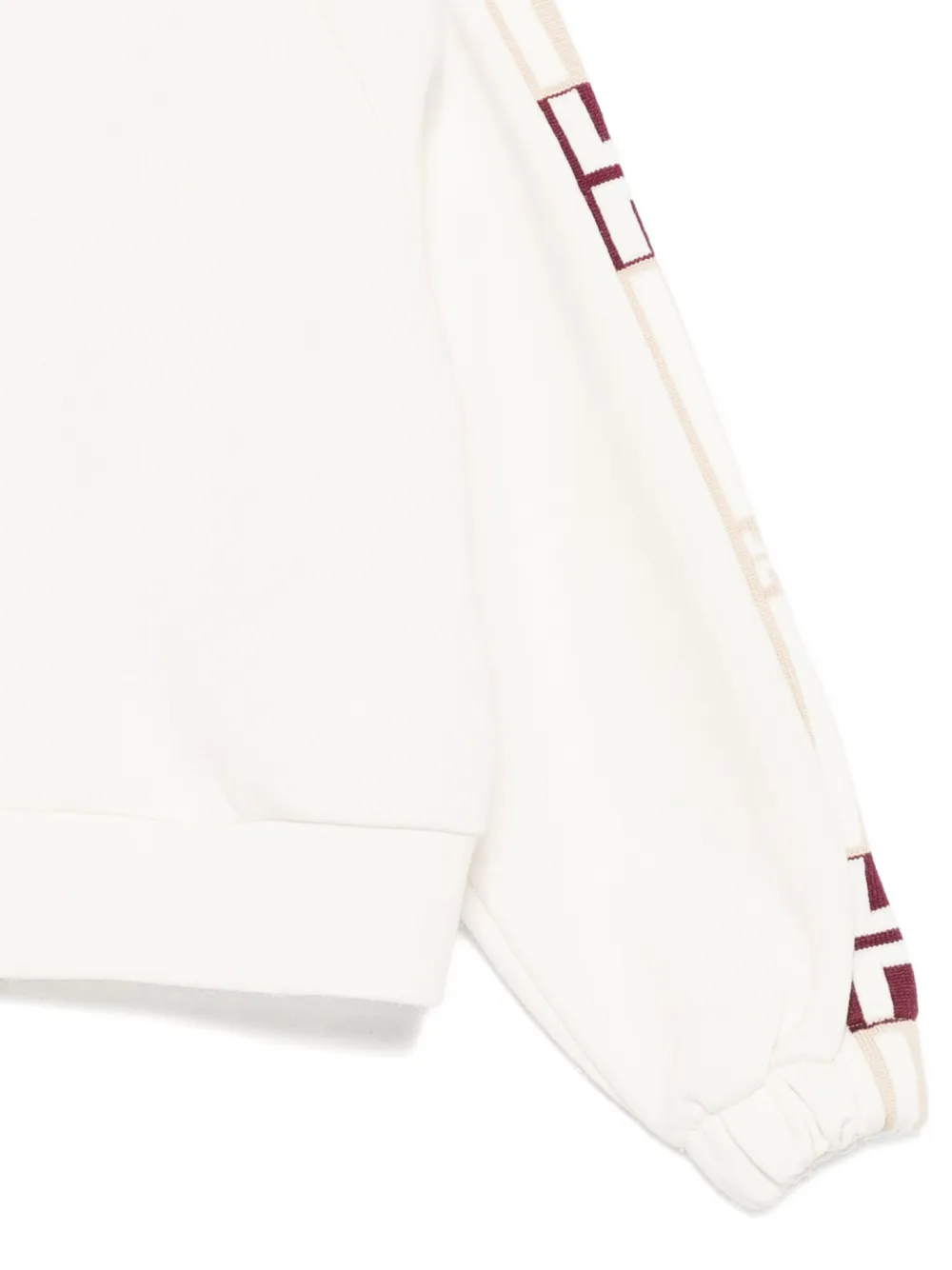 Elisabetta Franchi Kids Hoodie met logoband en rits Wit