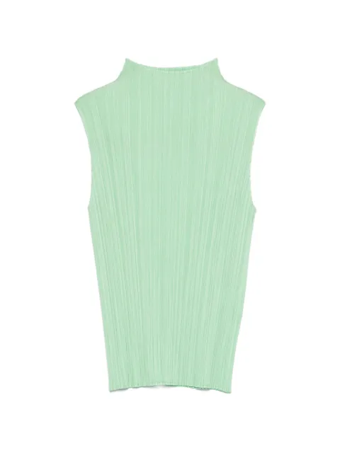 Pleats Please Issey Miyake high neck pleated vest