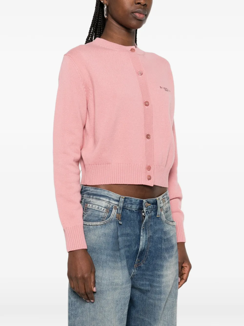  Givenchy Cropped Cardigan - Pink 