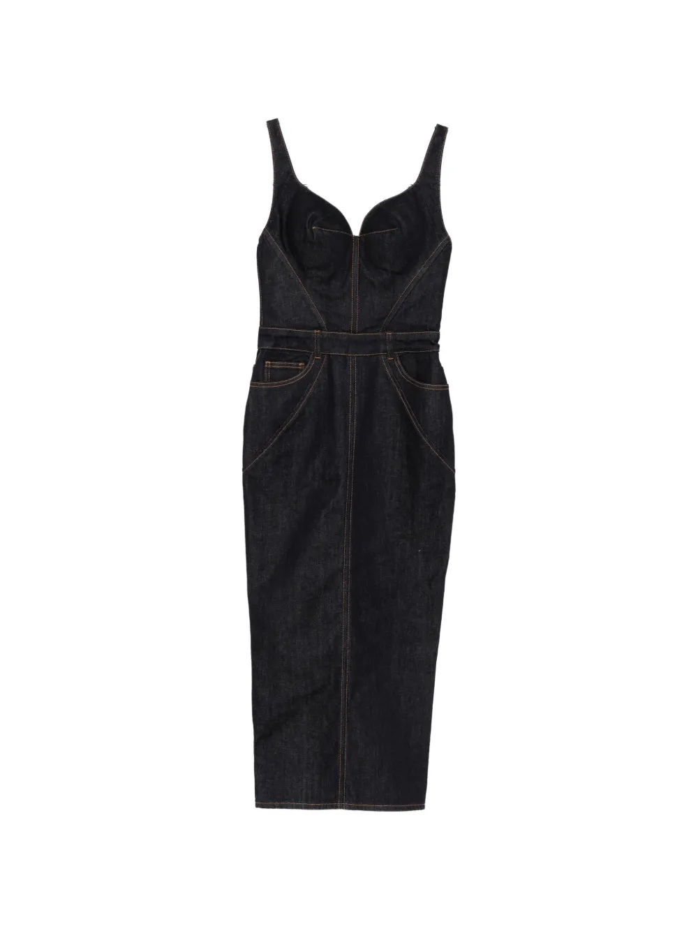 Givenchy pocket denim midi dress - Blu
