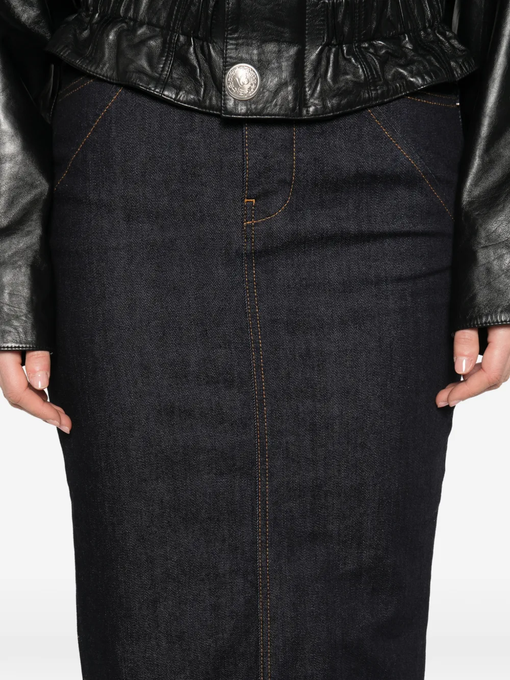 Givenchy Gerafelde denim rok Blauw