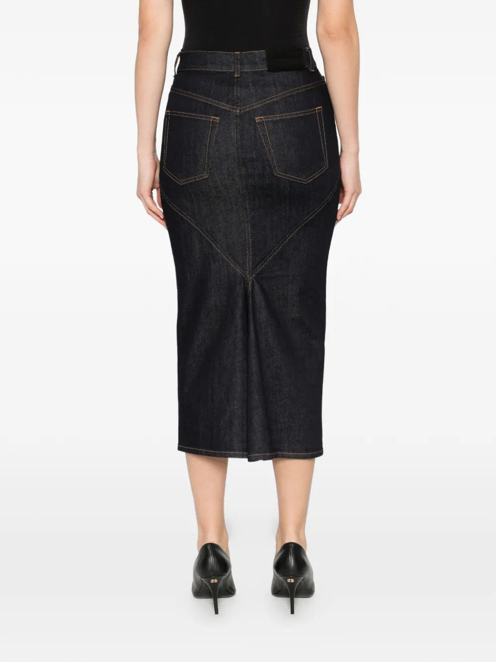 Givenchy Gerafelde denim rok Blauw