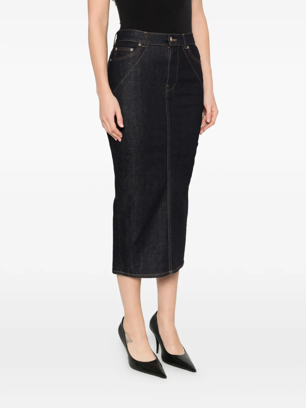  Givenchy Seam Midi Skirt - Blue 