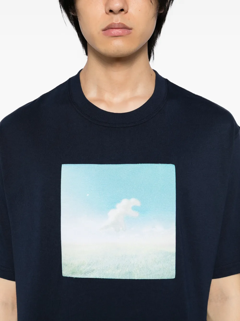 Sport B. By Agnès B. Dino Cloud T-shirt In Blue