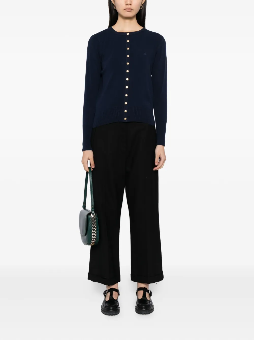 agnès b.  logo snap cardigan | Cardigans | Image 2