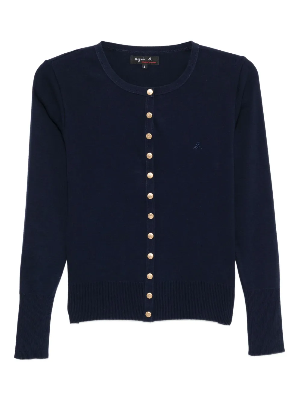 agnès b.  logo snap cardigan | Blue | Image 1