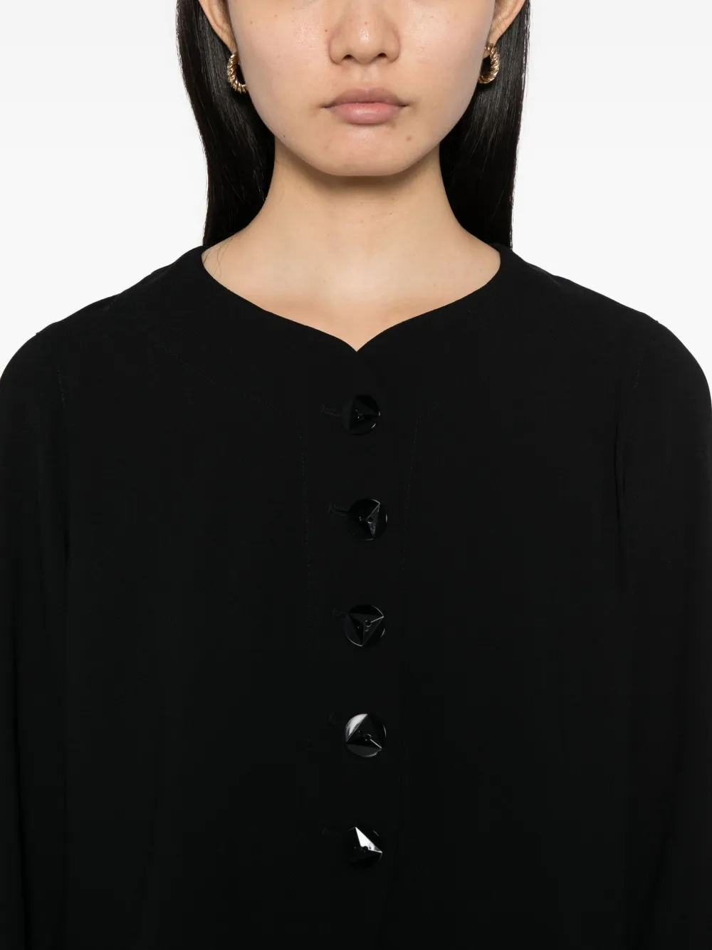 Agnès B. Button-up Blouse In Black