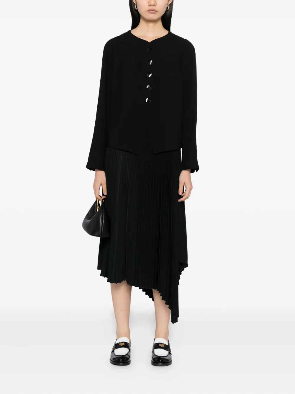 Agnès B. Button-up Blouse In Black