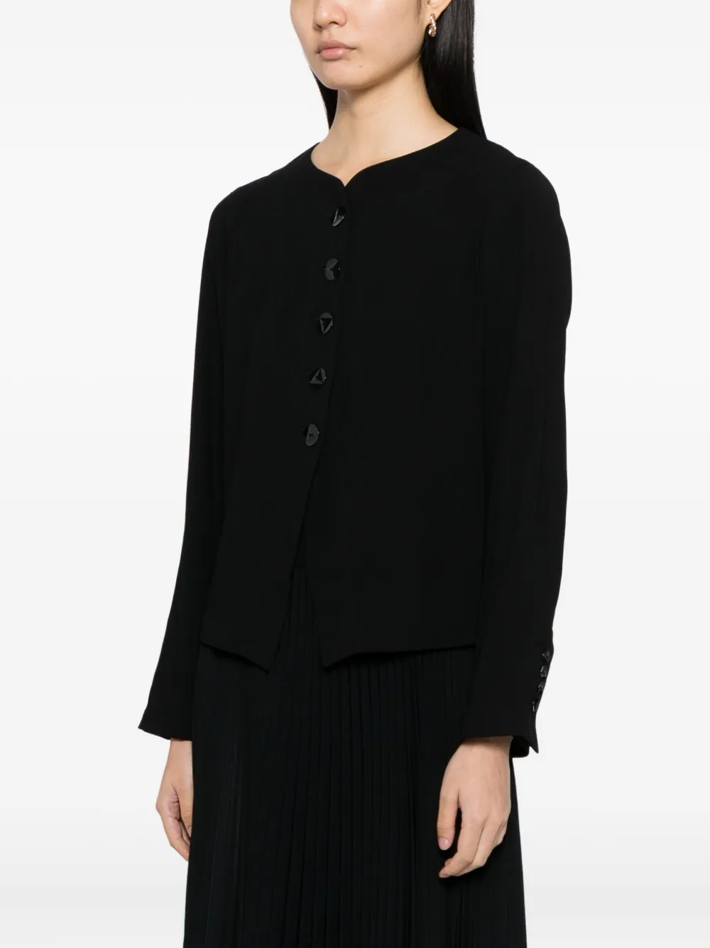 Agnès B. Button-up Blouse In Black