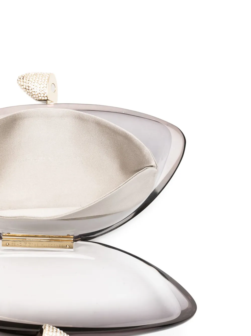 Benedetta Bruzziches Clutch verfraaid met kristallen Grijs