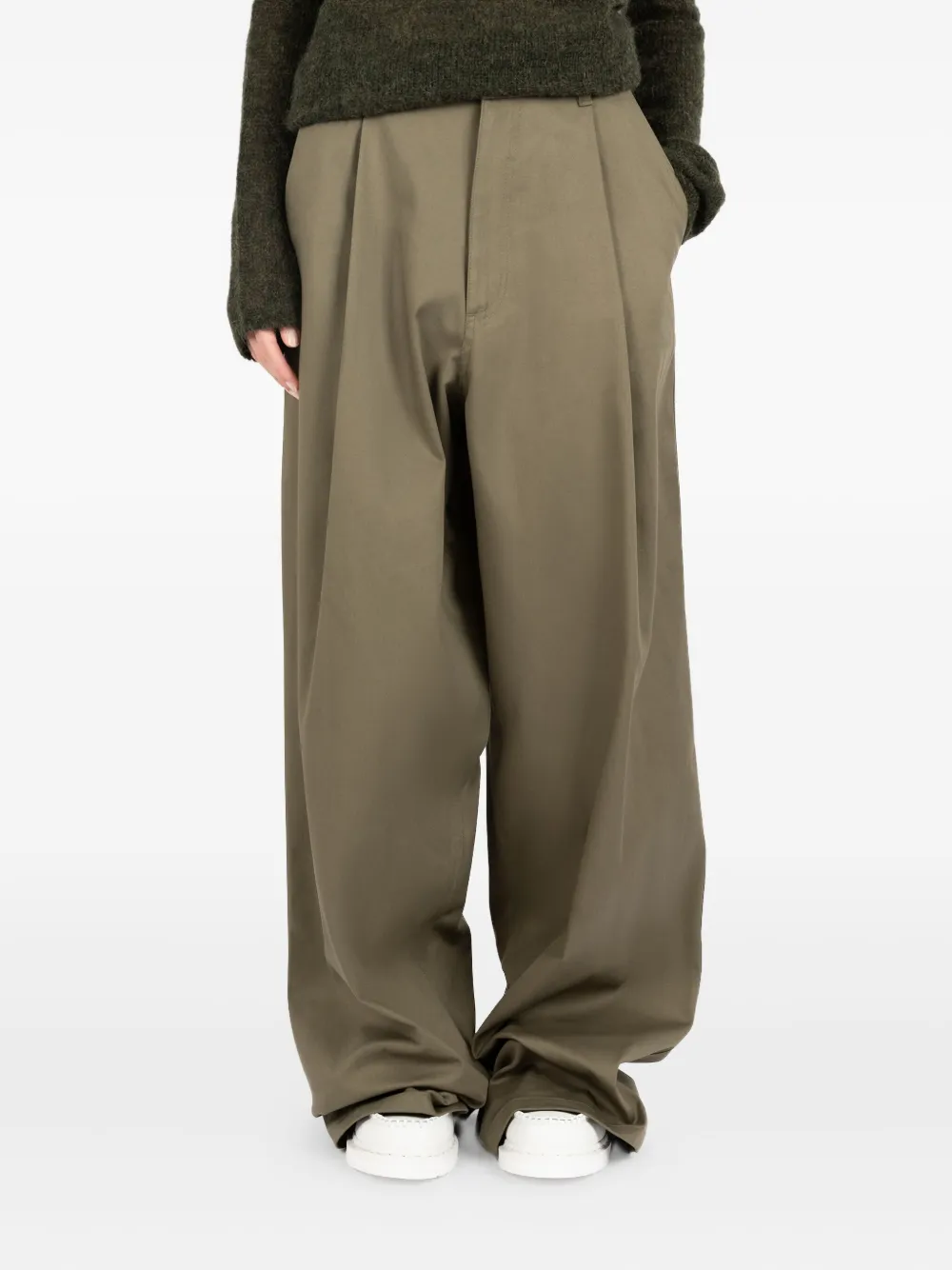 Société Anonyme St Andrew pleat-detail trousers | Green | Image 1
