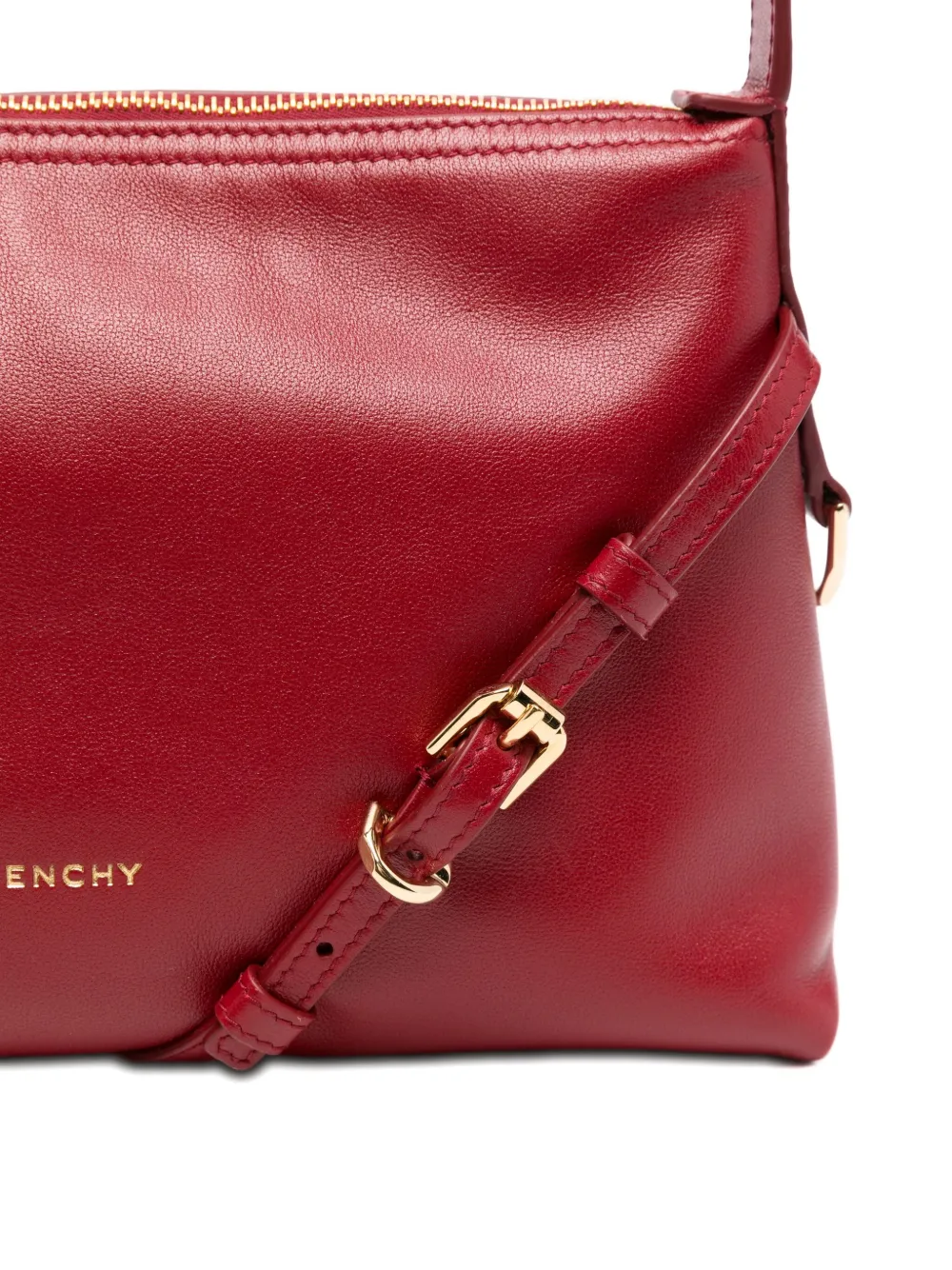 Givenchy Mini Voyou Buckle-detail Leather Tote Bag In Red
