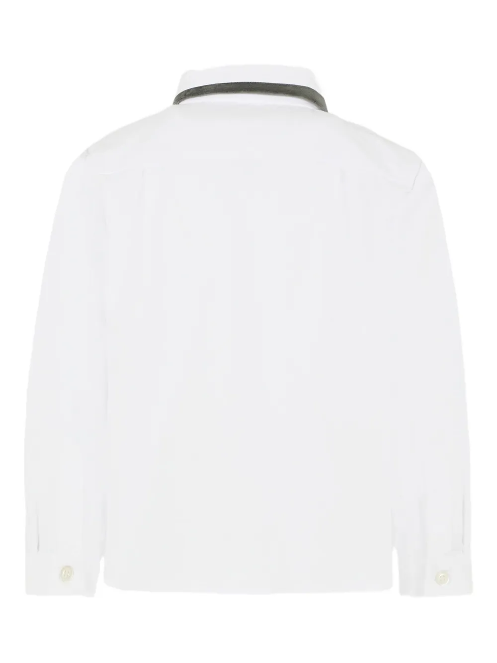 Patachou velvet-trimmed long-sleeve shirt | Boys Shirts | Image 2