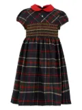 Patachou plaid-pattern mini dress - Blue
