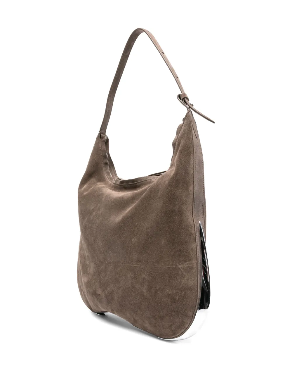 Benedetta Bruzziches Suede Shoulder Bag In Brown