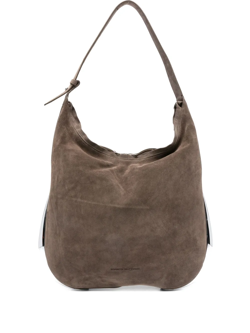 Benedetta Bruzziches Suede Shoulder Bag In Brown