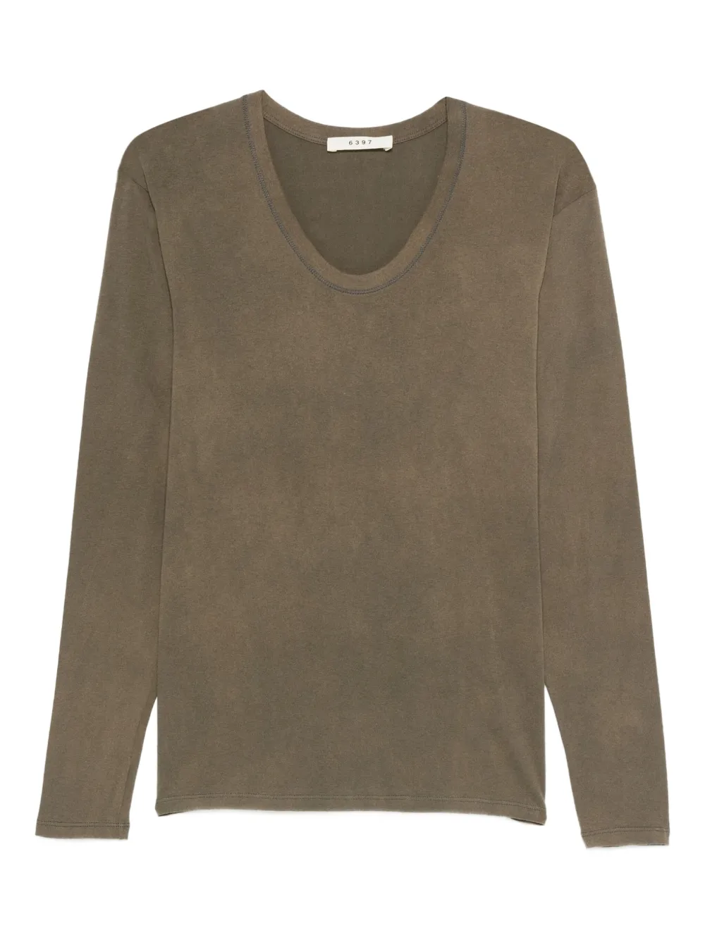 6397 long-sleeve round-neck T-shirt | Green | Image 1