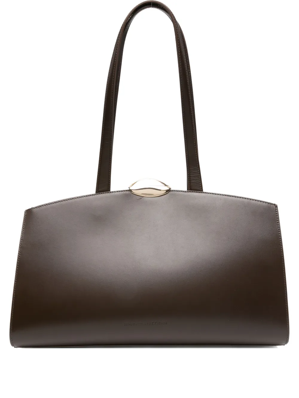 Benedetta Bruzziches Curved-top Leather Shoulder Bag In Brown