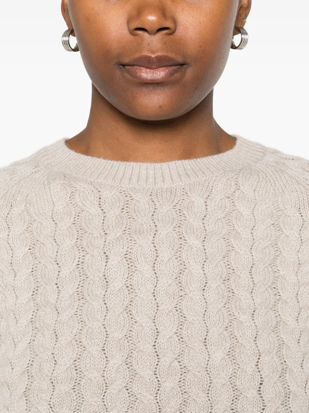 'S Max Mara ELIANE kabelgebreide trui Beige