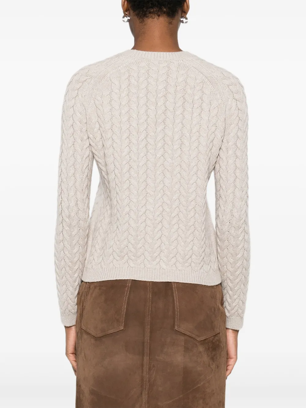 'S Max Mara ELIANE kabelgebreide trui Beige
