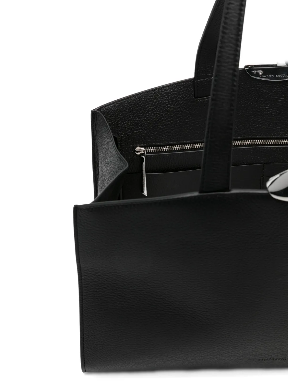 Benedetta Bruzziches Curved Top-handle Shoulder Bag In Black