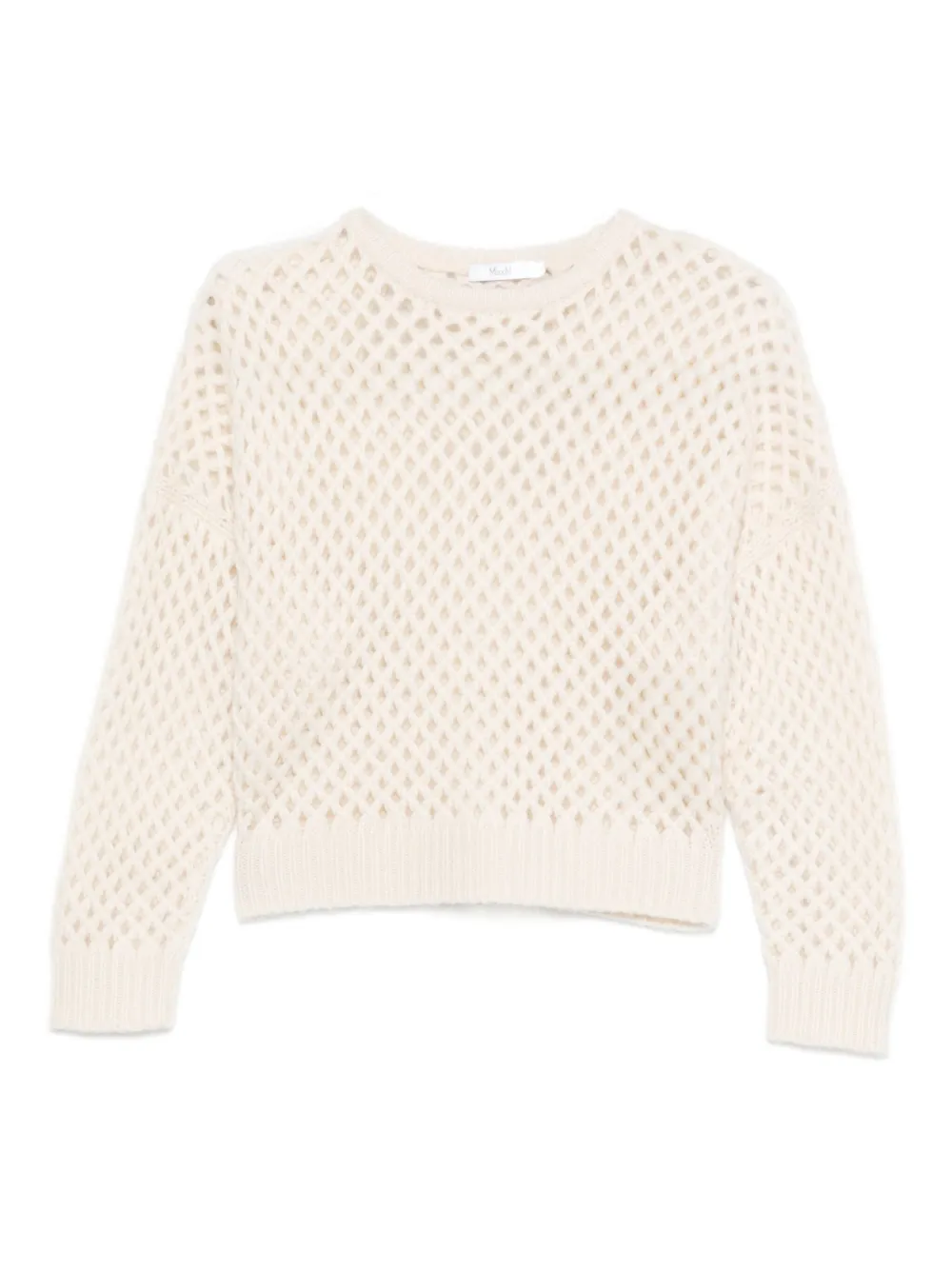 Max Mara open-knit long-sleeve sweater | White | Image 1