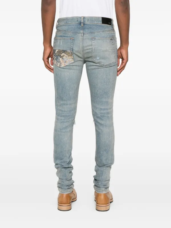 AMIRI Distressed Jeans | Blue | FARFETCH CA