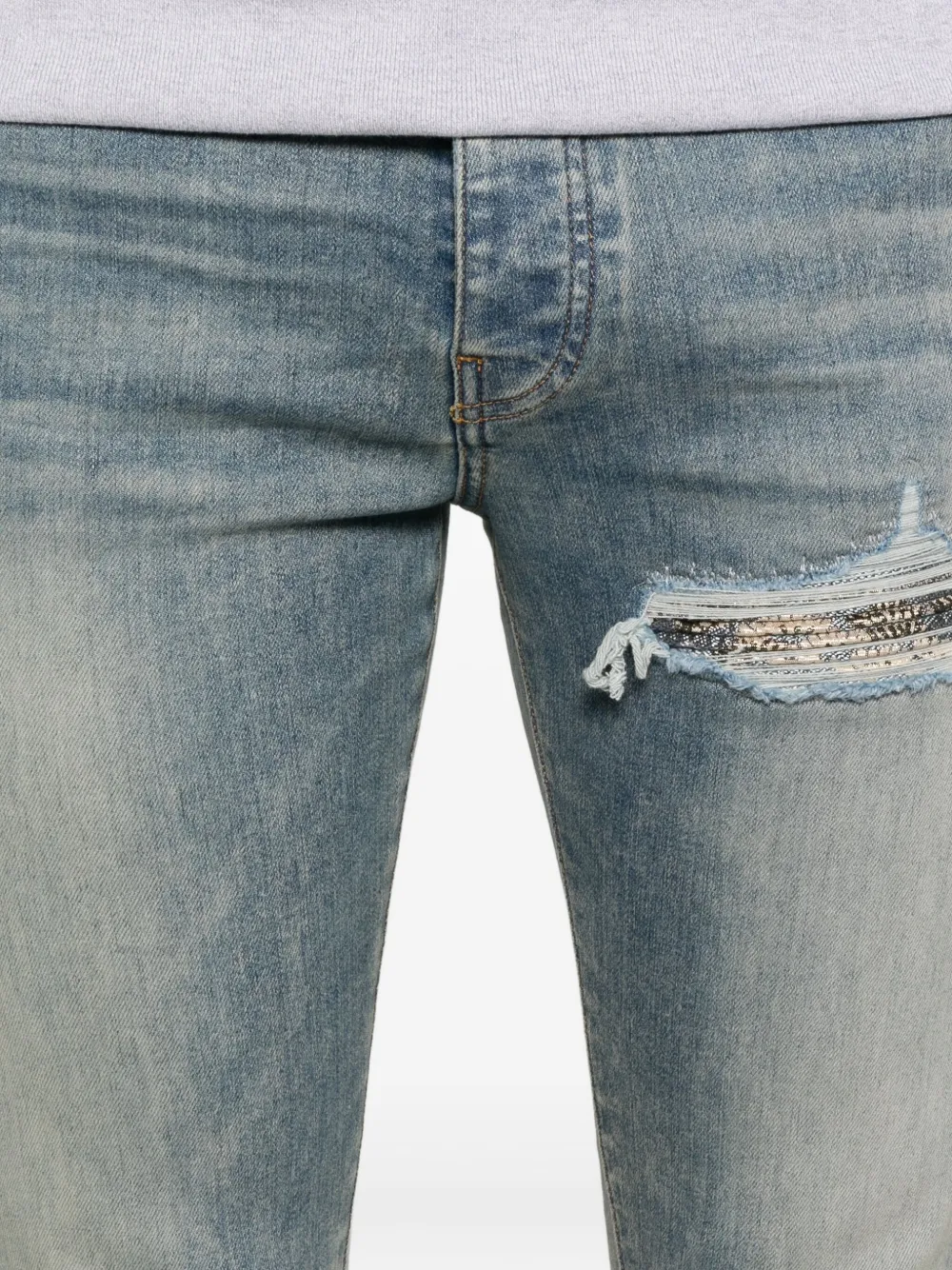 AMIRI Gerafelde jeans Blauw