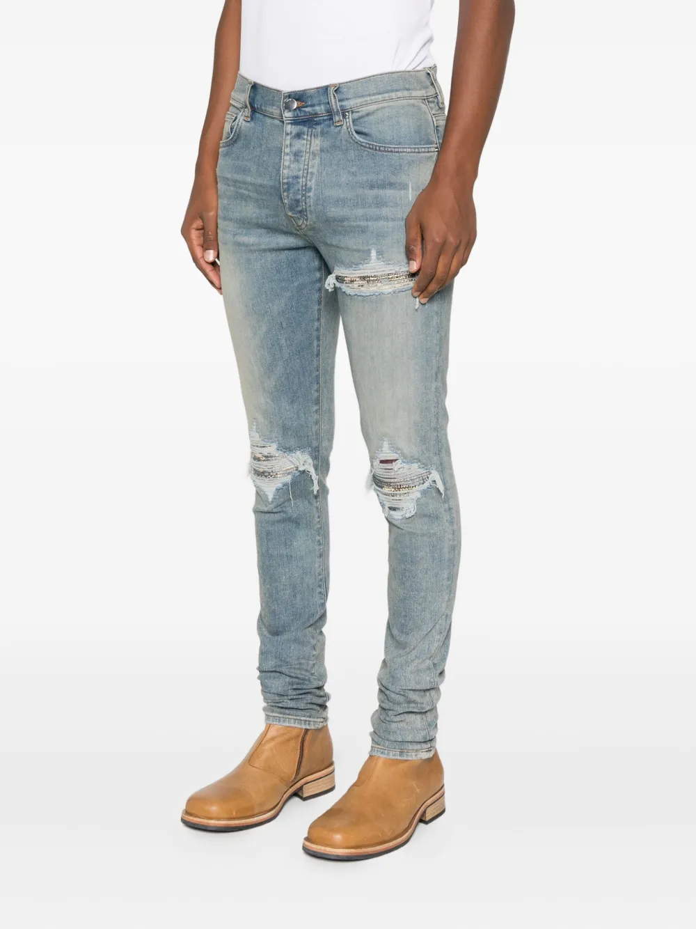 AMIRI Gerafelde jeans Blauw