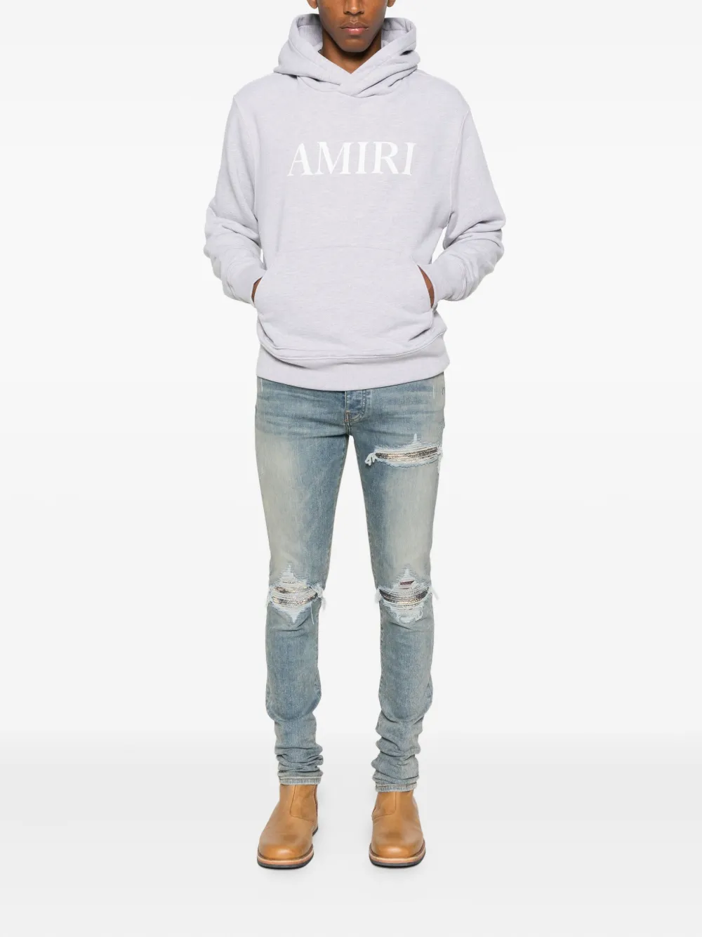 AMIRI Gerafelde jeans - Blauw