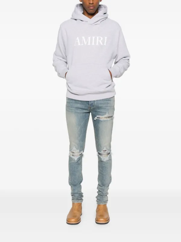 AMIRI ダメージデニム AMIRI ダメージ ジーンズ | ブルー | FARFETCH JP