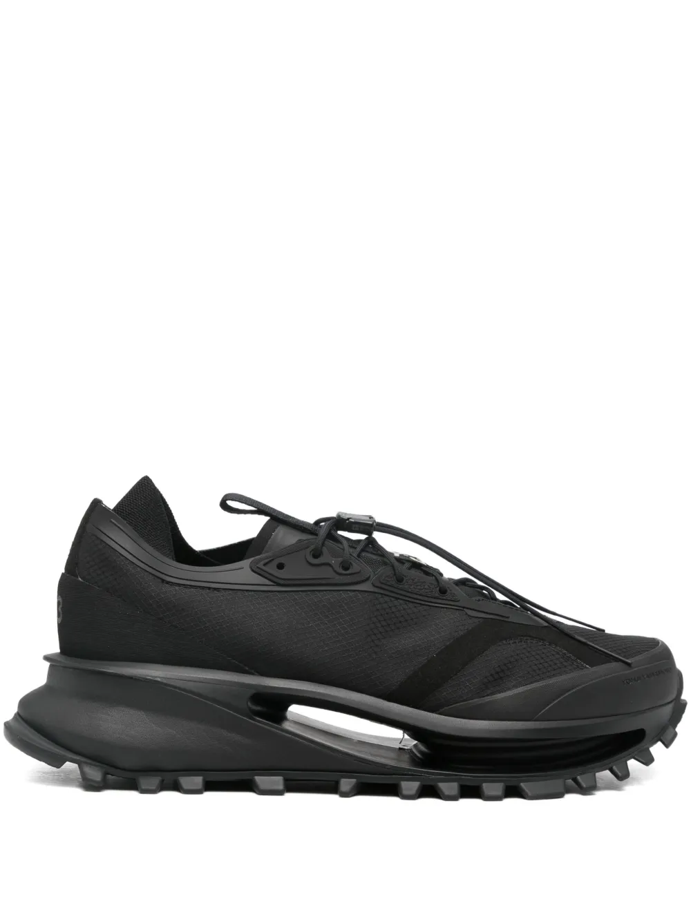 Y-3 lace-up chunky-sole sneakers - ブラック Y-3 lace-up chunky-sole sneakers - ブラック