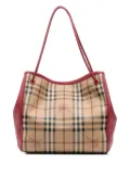Burberry Pre-Owned 2021-2025 Small Haymarket Check Coated Canvas Canterbury tote bag - Brown
