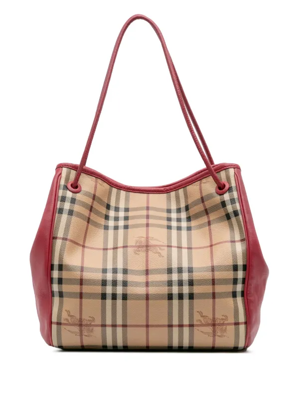 Burberry Pre-Owned 2021-2025 Small Haymarket Check Coated