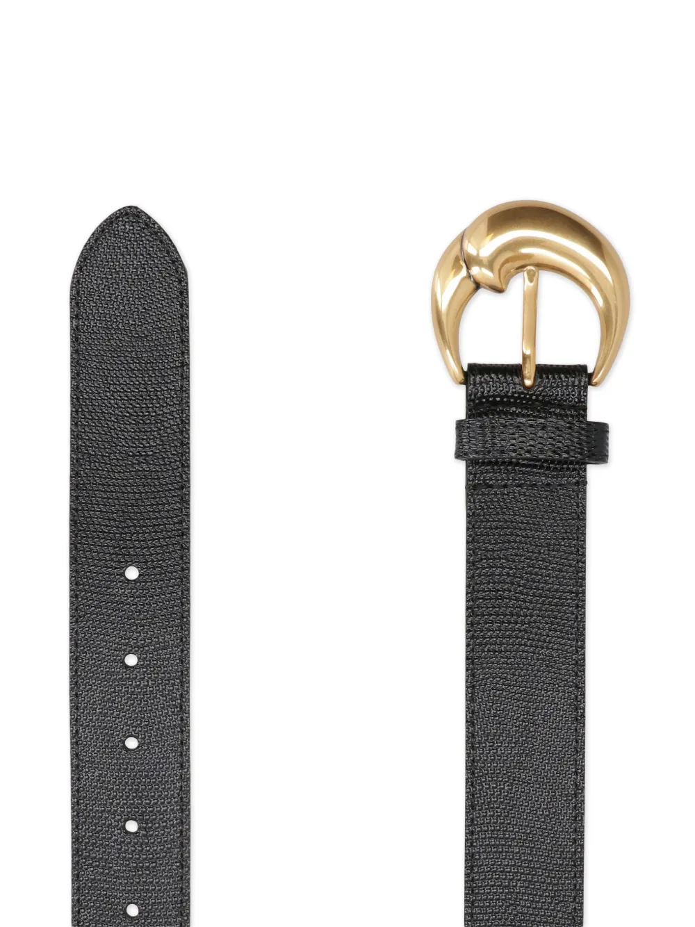 ETRO paisly buckle leather belt - Zwart