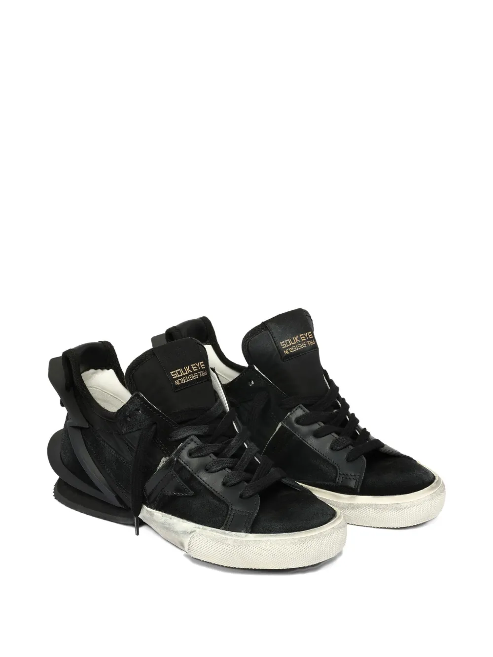 PAUL EASTERLIN lightning-strike panel sneakers Black