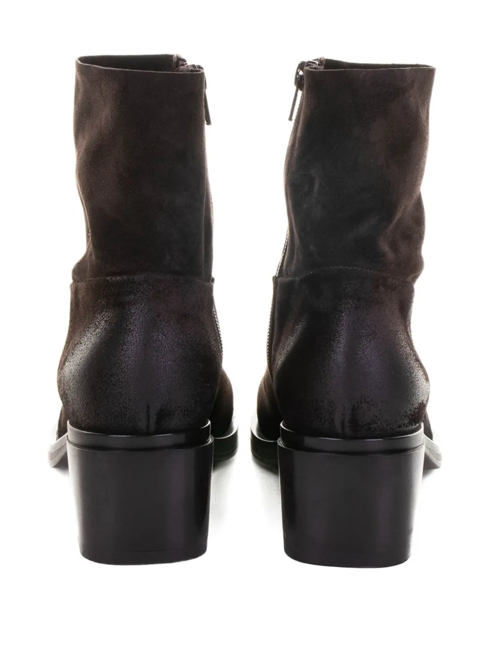 Elena Iachi 40mm suede zip-fastening ankle boots Brown