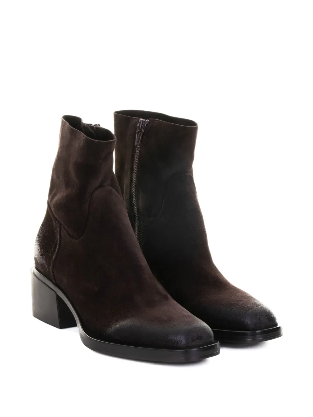 Elena Iachi 40mm suede zip-fastening ankle boots Brown