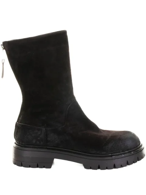 Elena Iachi zip suede ankle boots
