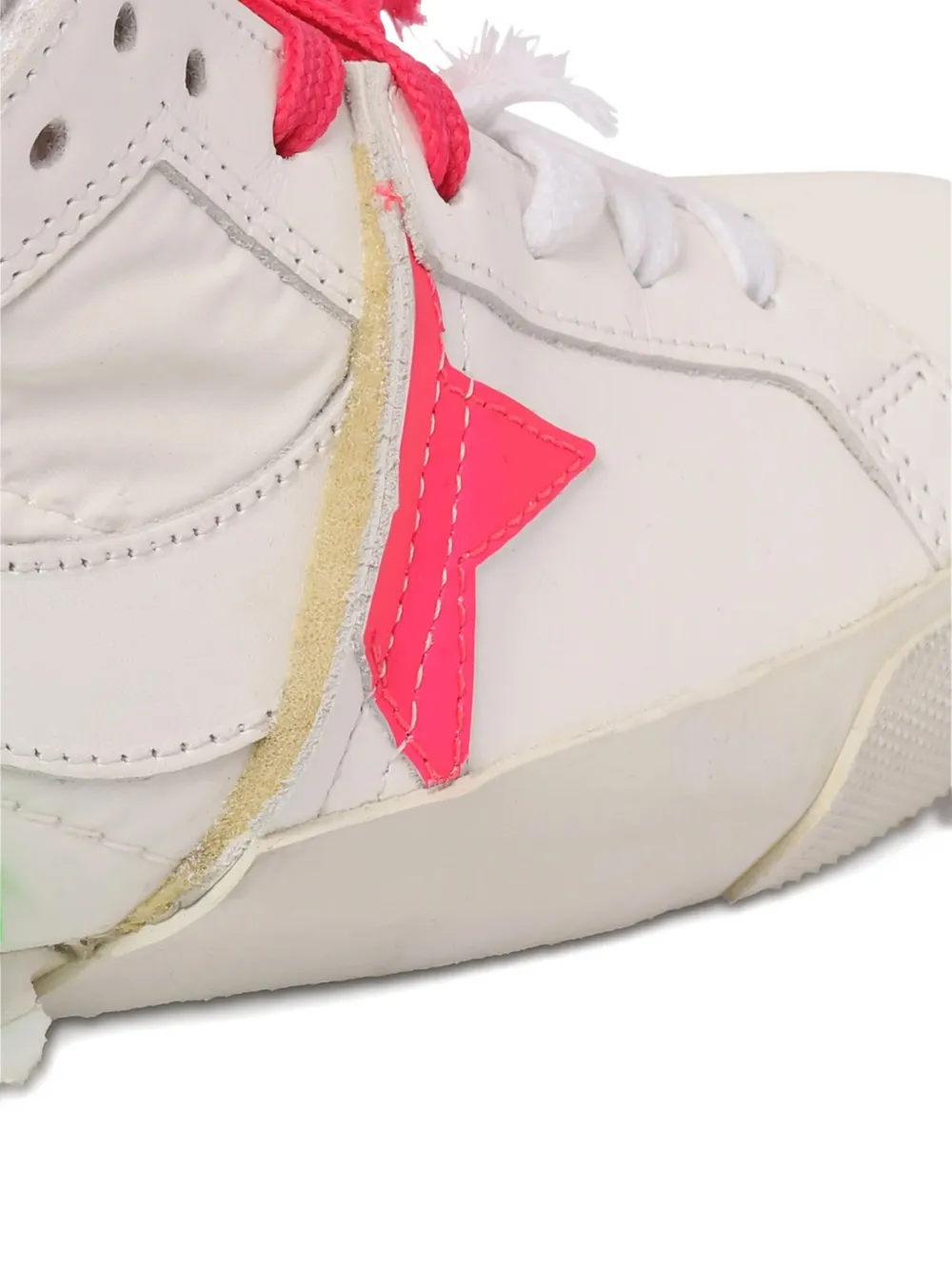 Paul Easterlin Lightning-bolt Detail Sneakers In White