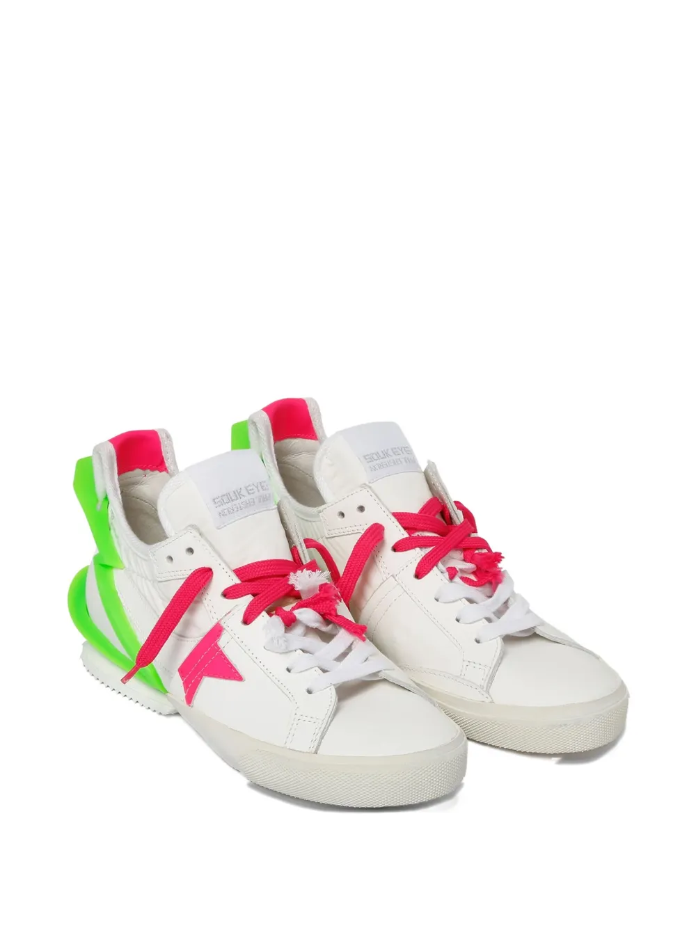 PAUL EASTERLIN lightning-bolt detail sneakers - Wit