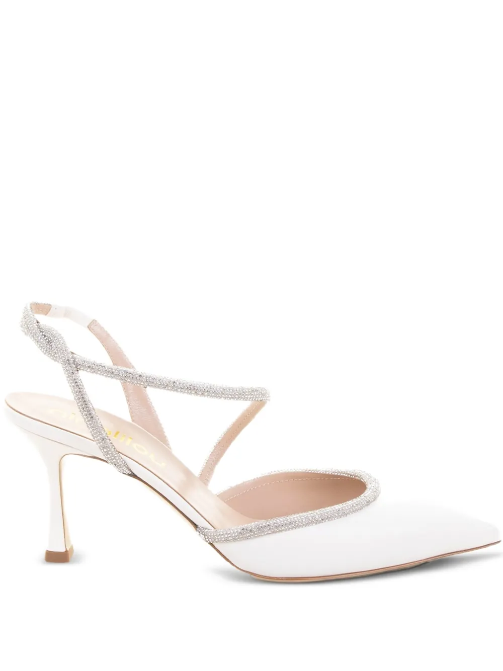 Ninalilou 70mm Mya leather pumps White