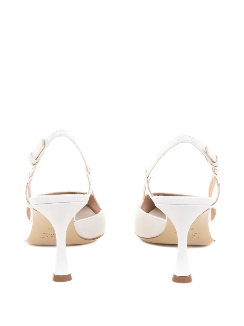 Ninalilou 70mm Mya slingback leather pumps White