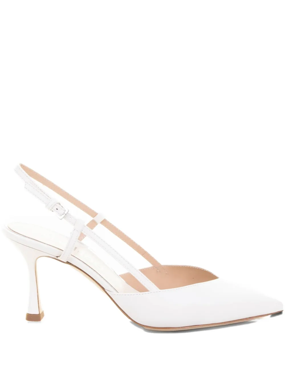 Ninalilou 70mm Mya slingback leather pumps - ホワイト Ninalilou 70mm Mya slingback leather pumps - ホワイト