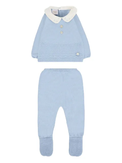 Paz Rodriguez Peter Pan-collar knitted trousers set