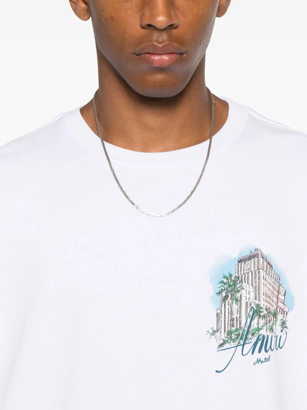 Amiri Graphic-print Drawstring T-shirt In White